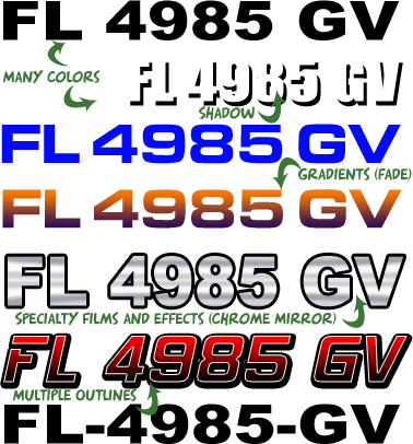 Florida Boat Registration Numbers - FL Lettering